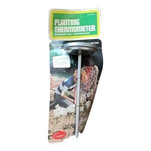 Vintage Cooper Planting Soil Thermometer Garden Minimum Temp Gauge New Old Stock